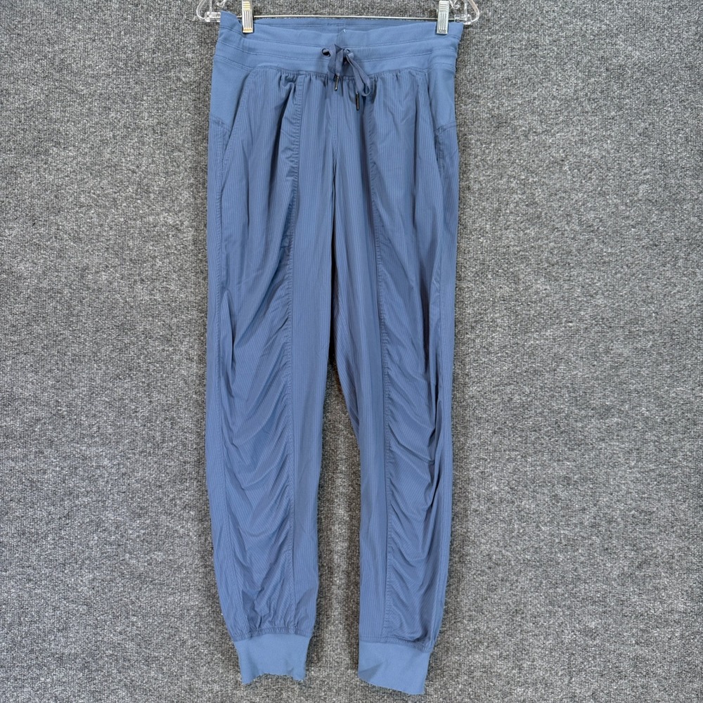 Lululemon Pants Women 4 Blue Lightweight Ribbed Active Pants Joggers Ruched